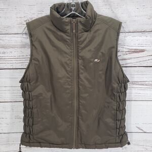 Union Bay Olive Green Nylon Full Zip Puffer Vest Size Large